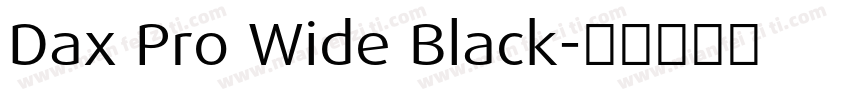 Dax Pro Wide Black字体转换